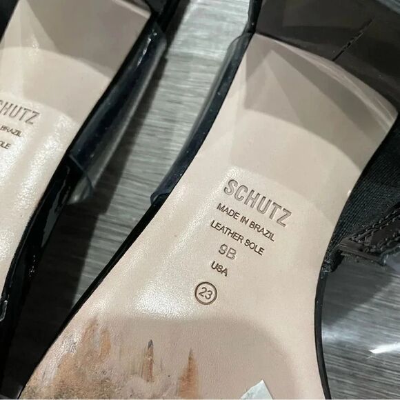 SCHUTZ SHOES Ariella Mid Heeled  Sandal in Black 9 - Picture 3 of 7